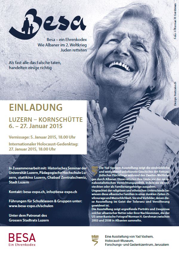 Einladung zur BESA-Ausstellung, 6.-27. Januar 2015, Luzern 